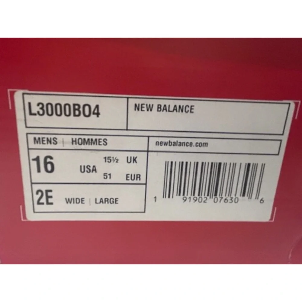 New Balance Mens 3000 V4 Metal Baseball Cleats Black/Orange NIB - Size 16 X-Wide